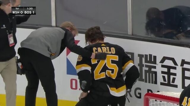 Tom Wilson Hits Bruins Brandon Carlo With Dangerous Hit Against The Glass